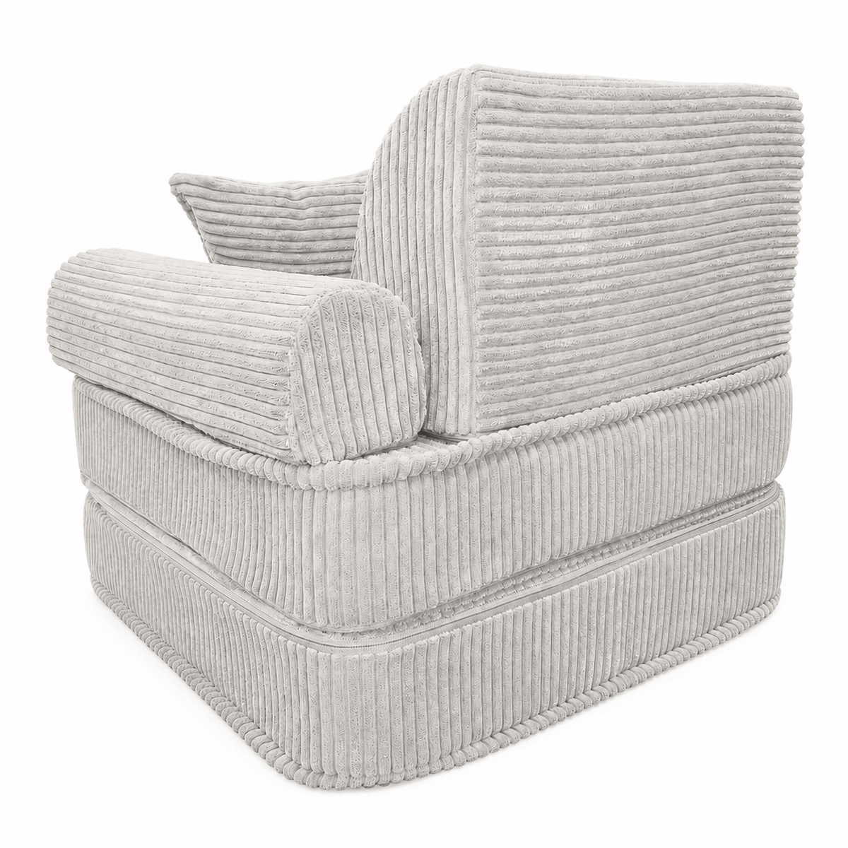 MeowBaby Kindersessel 3-in-1 Max Ästhetik Cord - faltbare Kindercouch &amp; Spielmatratze - Classic Cord Edition