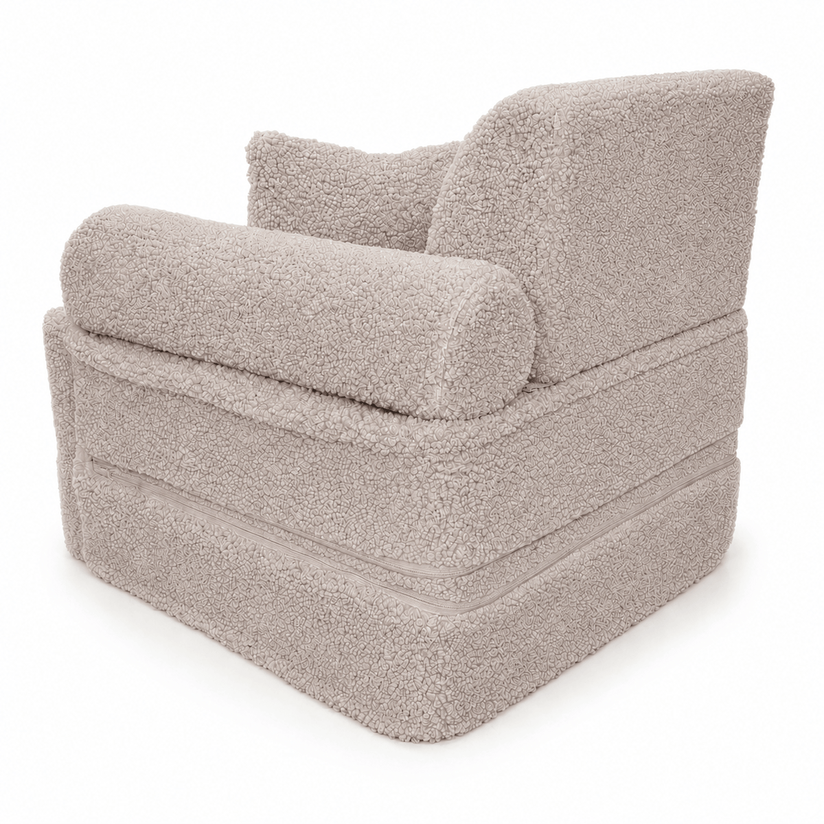MeowBaby Kindersessel 3-in-1 Max Bearly - faltbare Kindercouch &amp; Spielmatratze - Soft Teddy Edition
