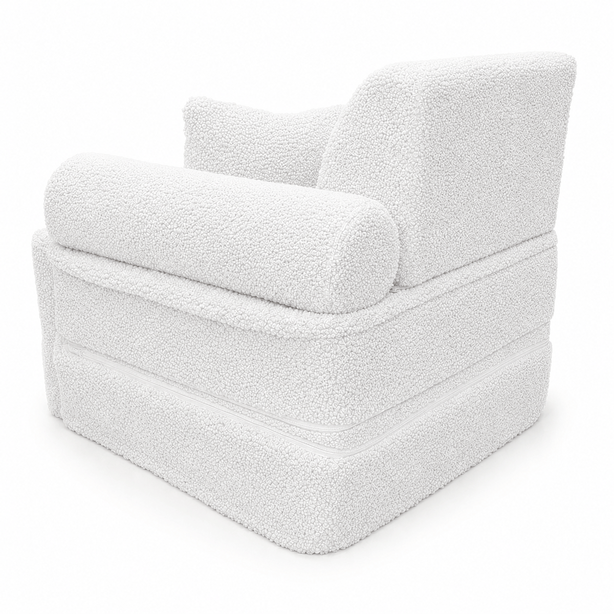 MeowBaby Kindersessel 3-in-1 Max Bearly - faltbare Kindercouch &amp; Spielmatratze - Soft Teddy Edition