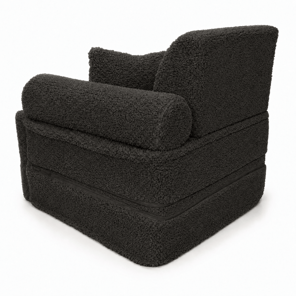 MeowBaby Kindersessel 3-in-1 Max Bearly - faltbare Kindercouch &amp; Spielmatratze - Soft Teddy Edition