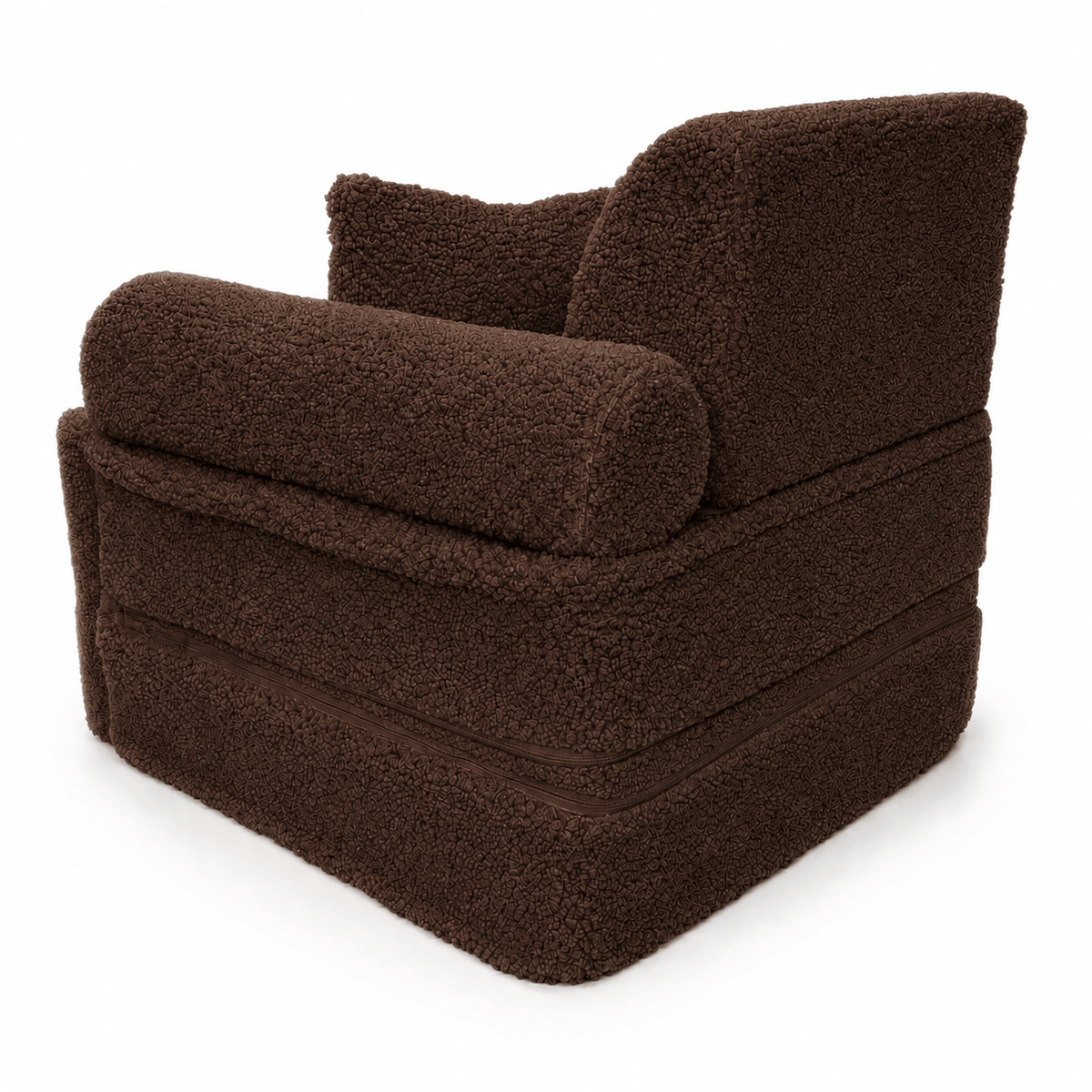 MeowBaby Kindersessel 3-in-1 Max Bearly - faltbare Kindercouch &amp; Spielmatratze - Soft Teddy Edition