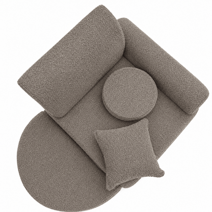 MeowBaby Kindersessel 3-in-1 Max Bouclé - faltbare Kindercouch &amp; Spielmatratze