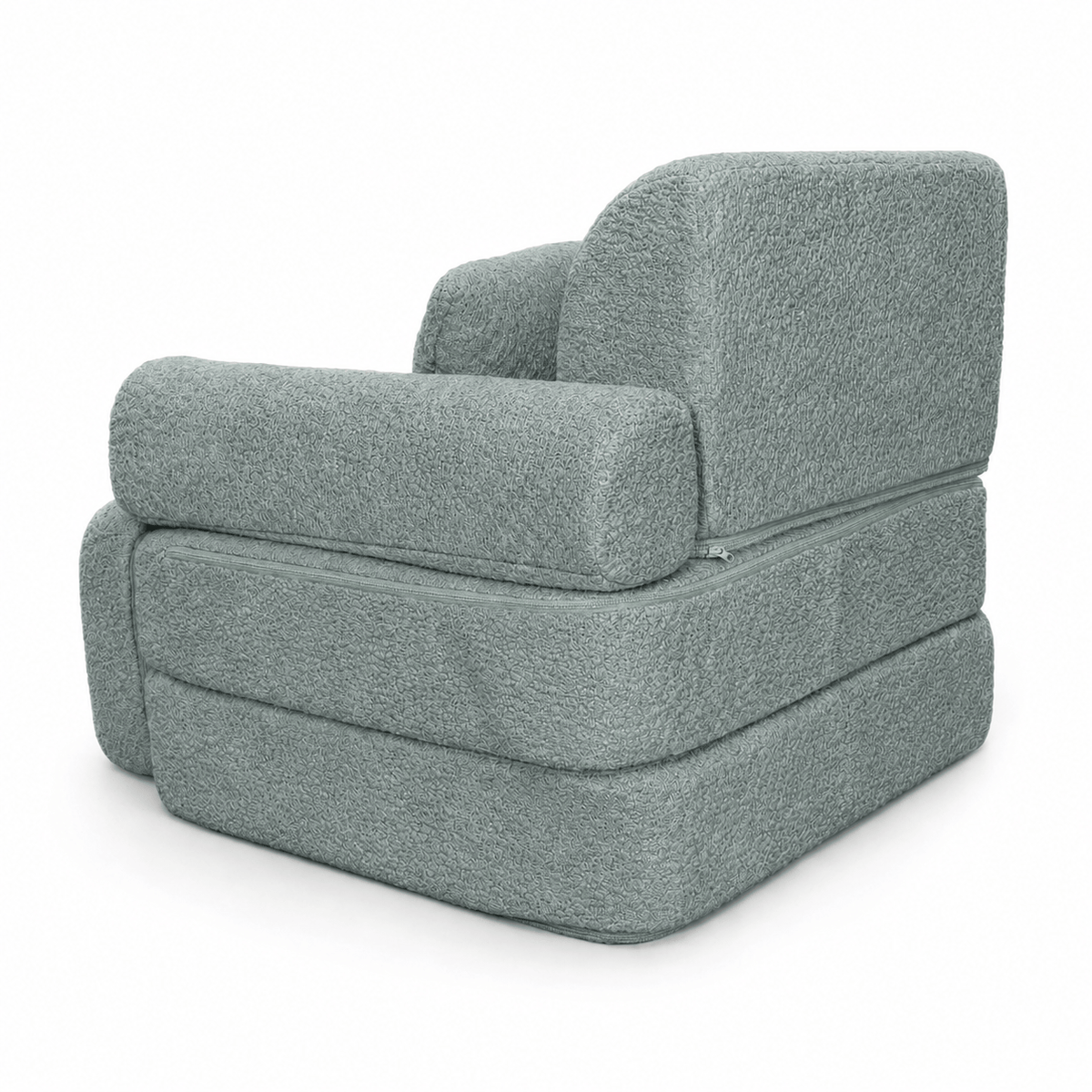 MeowBaby Kindersessel 3-in-1 Max Bouclé - faltbare Kindercouch &amp; Spielmatratze