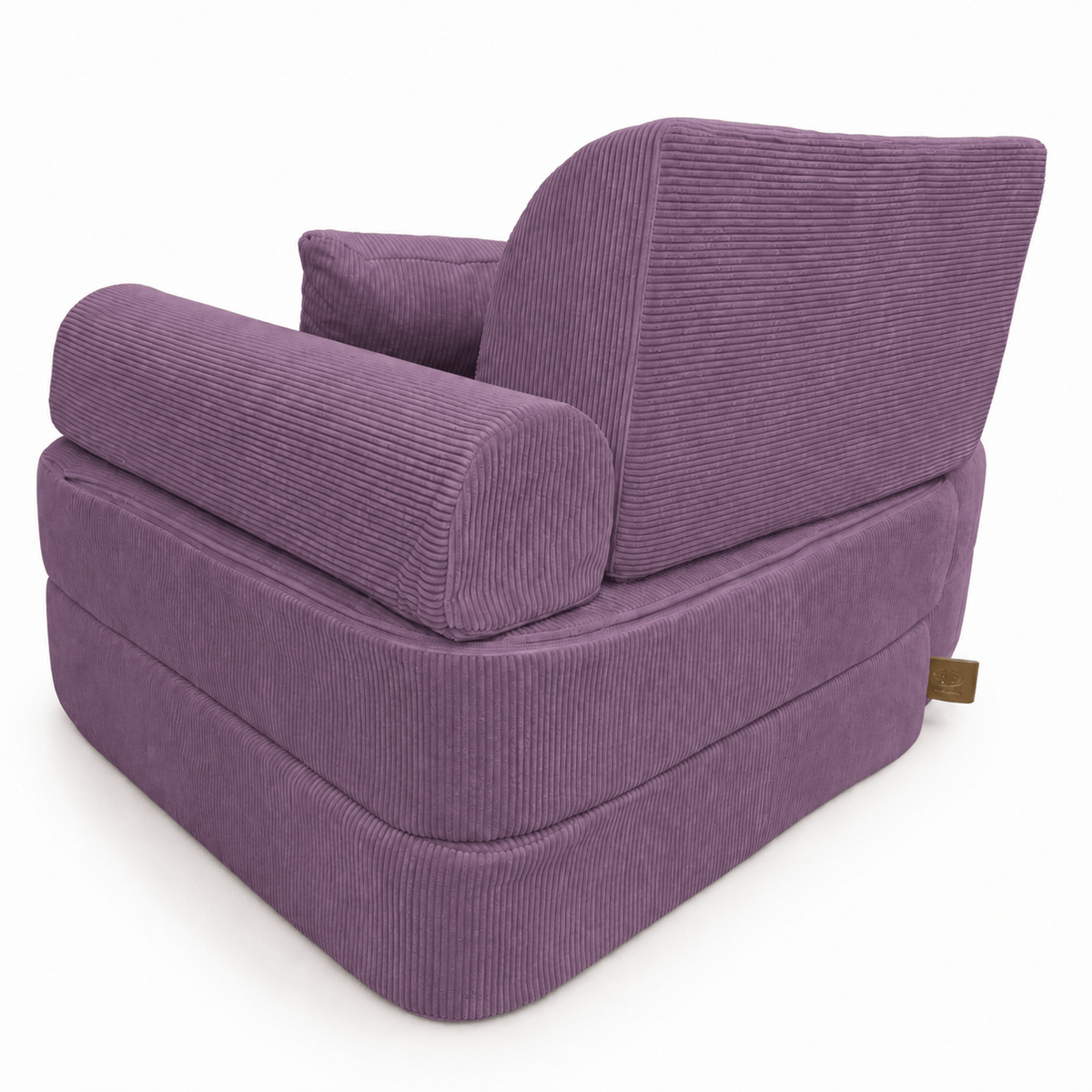MeowBaby Kindersessel 3-in-1 Max Premium Cord - faltbare Kindercouch &amp; Spielmatratze - Slim Cord Edition