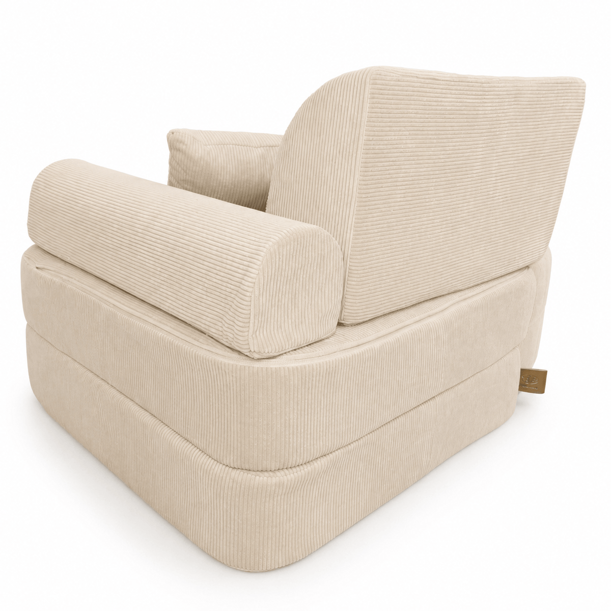MeowBaby Kindersessel 3-in-1 Max Premium Cord - faltbare Kindercouch &amp; Spielmatratze - Slim Cord Edition