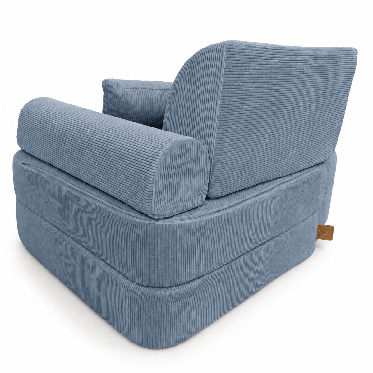 MeowBaby Kindersessel 3-in-1 Max Premium Cord - faltbare Kindercouch &amp; Spielmatratze - Slim Cord Edition