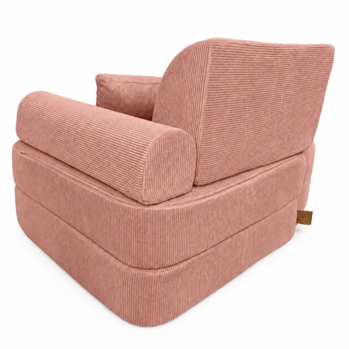 MeowBaby Kindersessel 3-in-1 Max Premium Cord - faltbare Kindercouch &amp; Spielmatratze - Slim Cord Edition