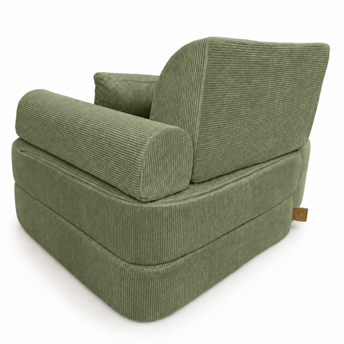 MeowBaby Kindersessel 3-in-1 Max Premium Cord - faltbare Kindercouch &amp; Spielmatratze - Slim Cord Edition