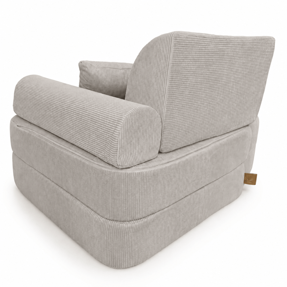 MeowBaby Kindersessel 3-in-1 Max Premium Cord - faltbare Kindercouch &amp; Spielmatratze - Slim Cord Edition