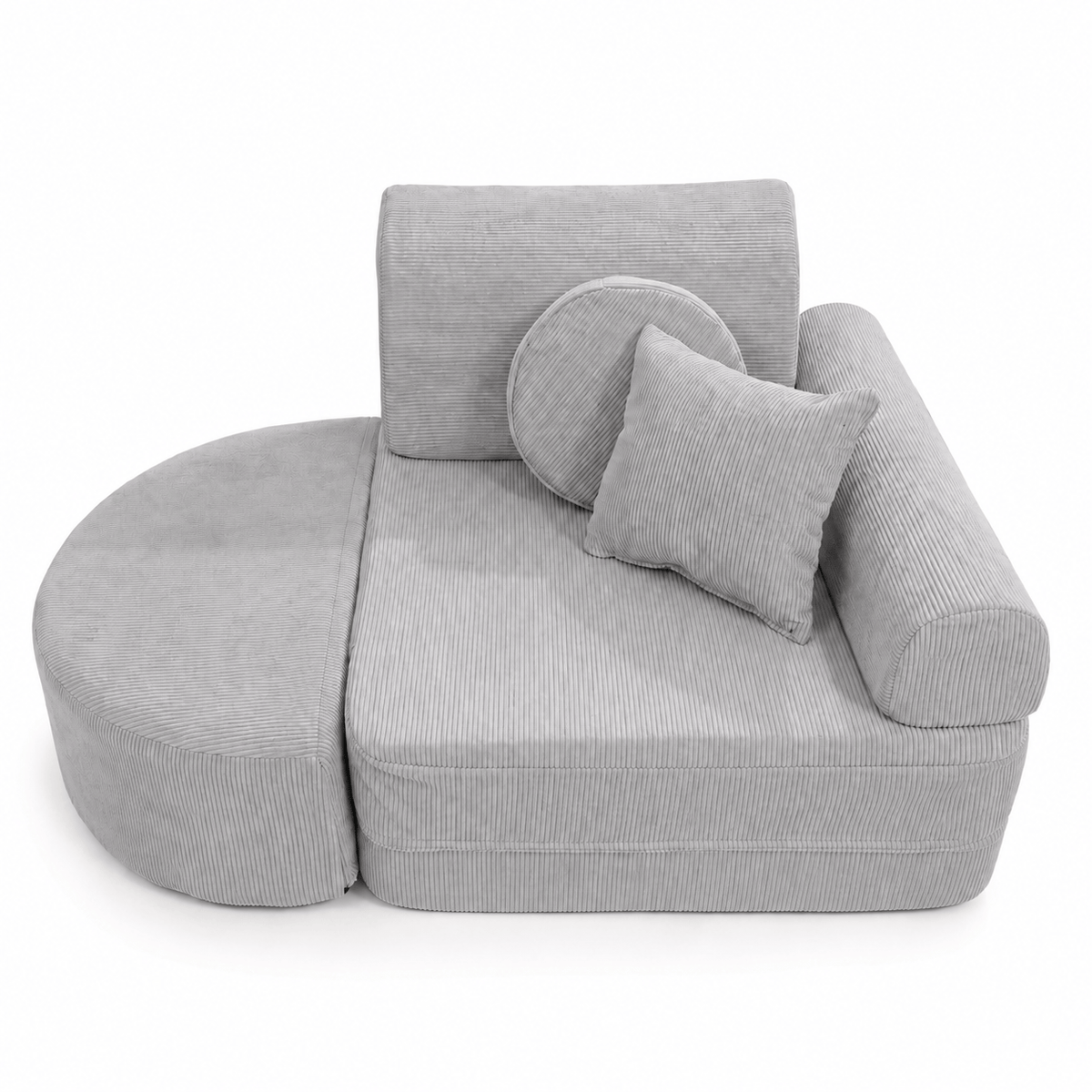 MeowBaby Kindersessel 3-in-1 Max Premium Cord - faltbare Kindercouch &amp; Spielmatratze - Slim Cord Edition