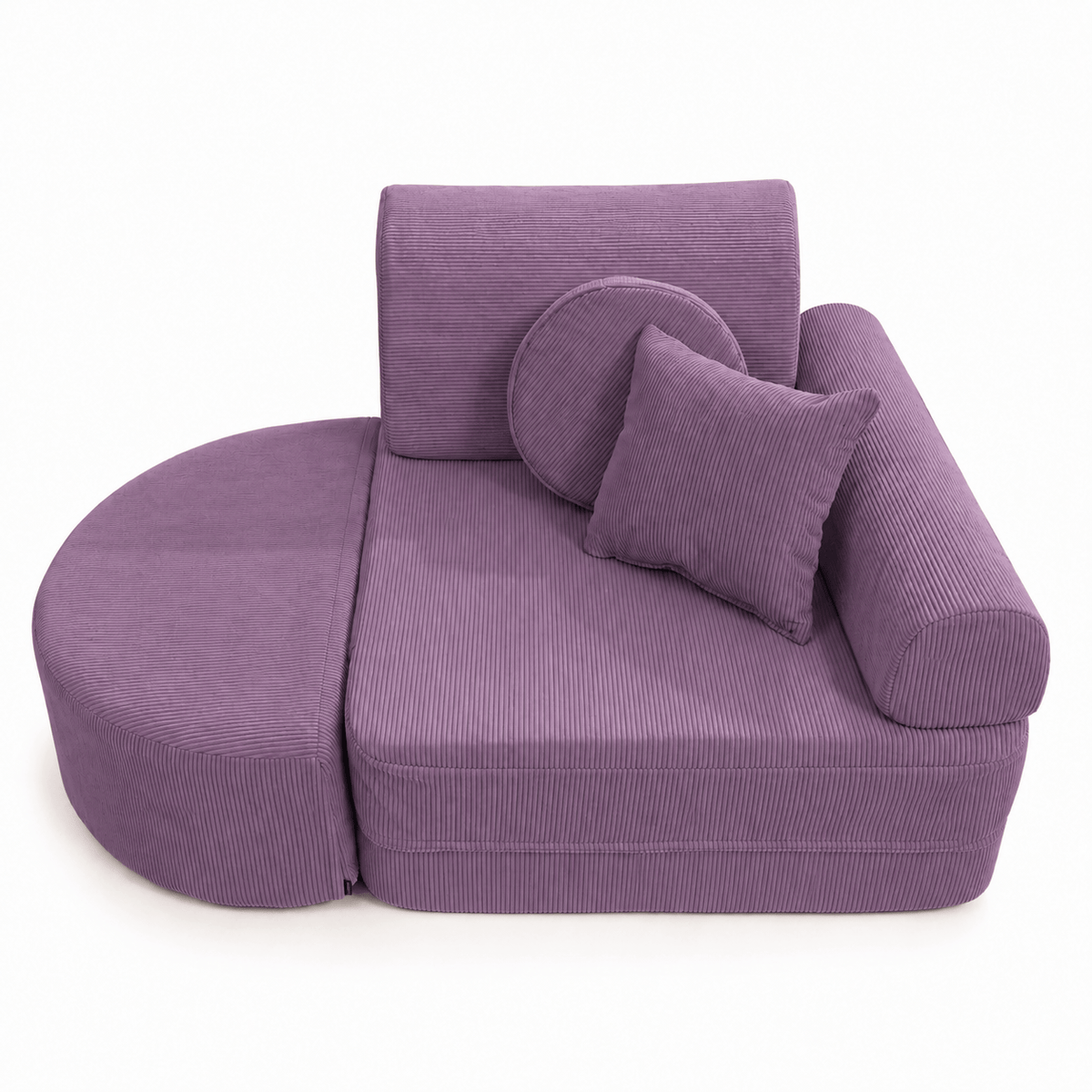 MeowBaby Kindersessel 3-in-1 Max Premium Cord - faltbare Kindercouch &amp; Spielmatratze - Slim Cord Edition
