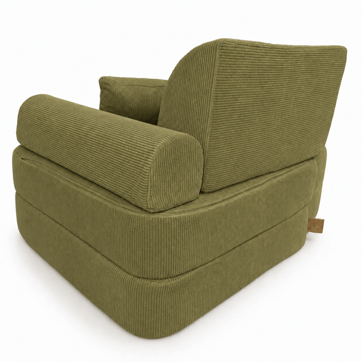 MeowBaby Kindersessel 3-in-1 Max Premium Cord - faltbare Kindercouch &amp; Spielmatratze - Slim Cord Edition