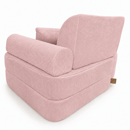 MeowBaby Kindersessel 3-in-1 Max Premium Cord - faltbare Kindercouch &amp; Spielmatratze - Slim Cord Edition