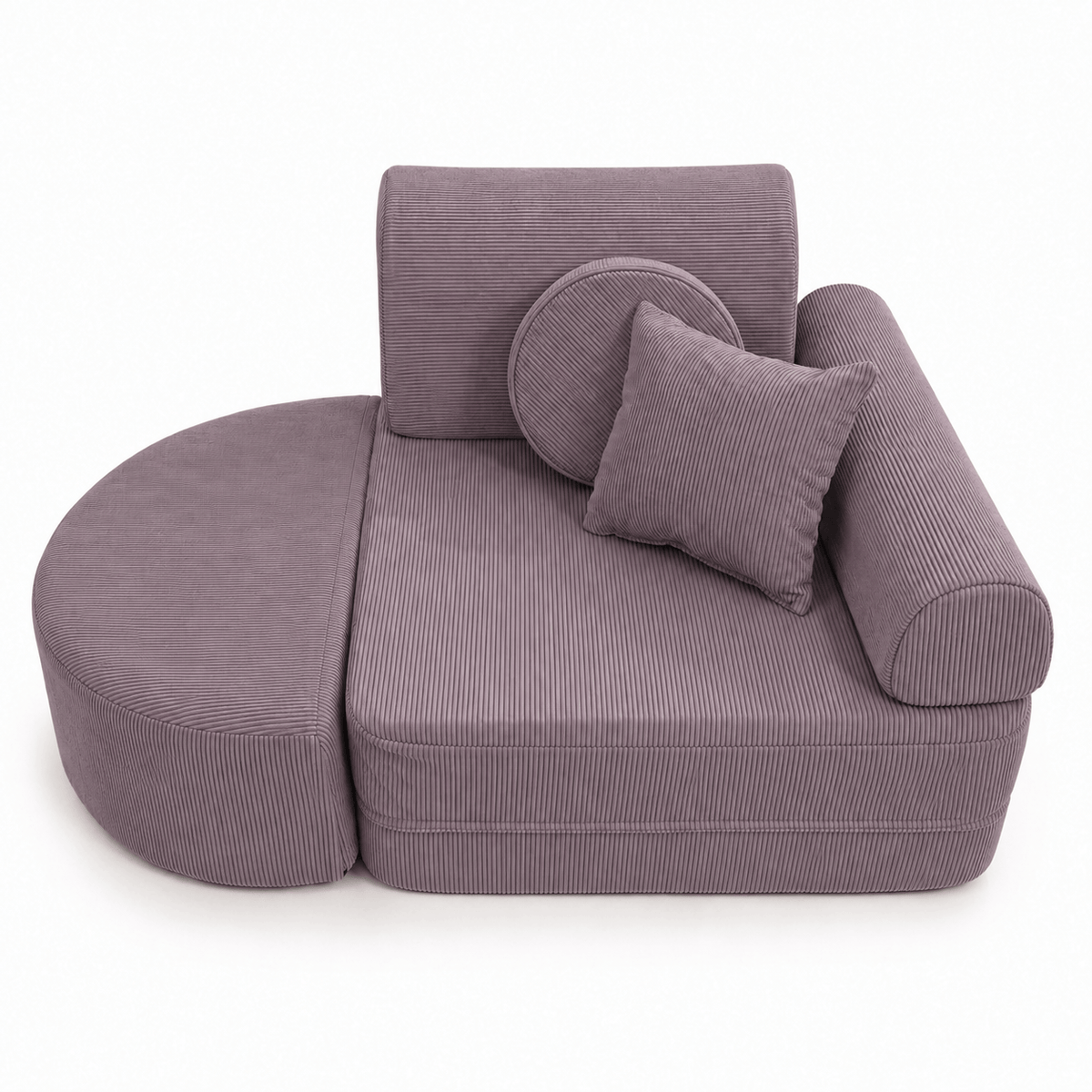 MeowBaby Kindersessel 3-in-1 Max Premium Cord - faltbare Kindercouch &amp; Spielmatratze - Slim Cord Edition