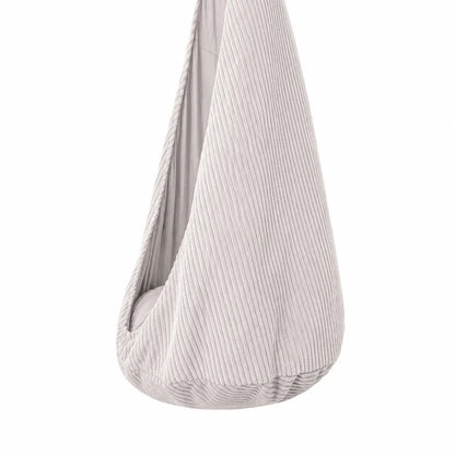 MeowBaby Hängesessel Cocoon Ästhetik Cord - Classic Cord Edition – Ecru/Beige (6)