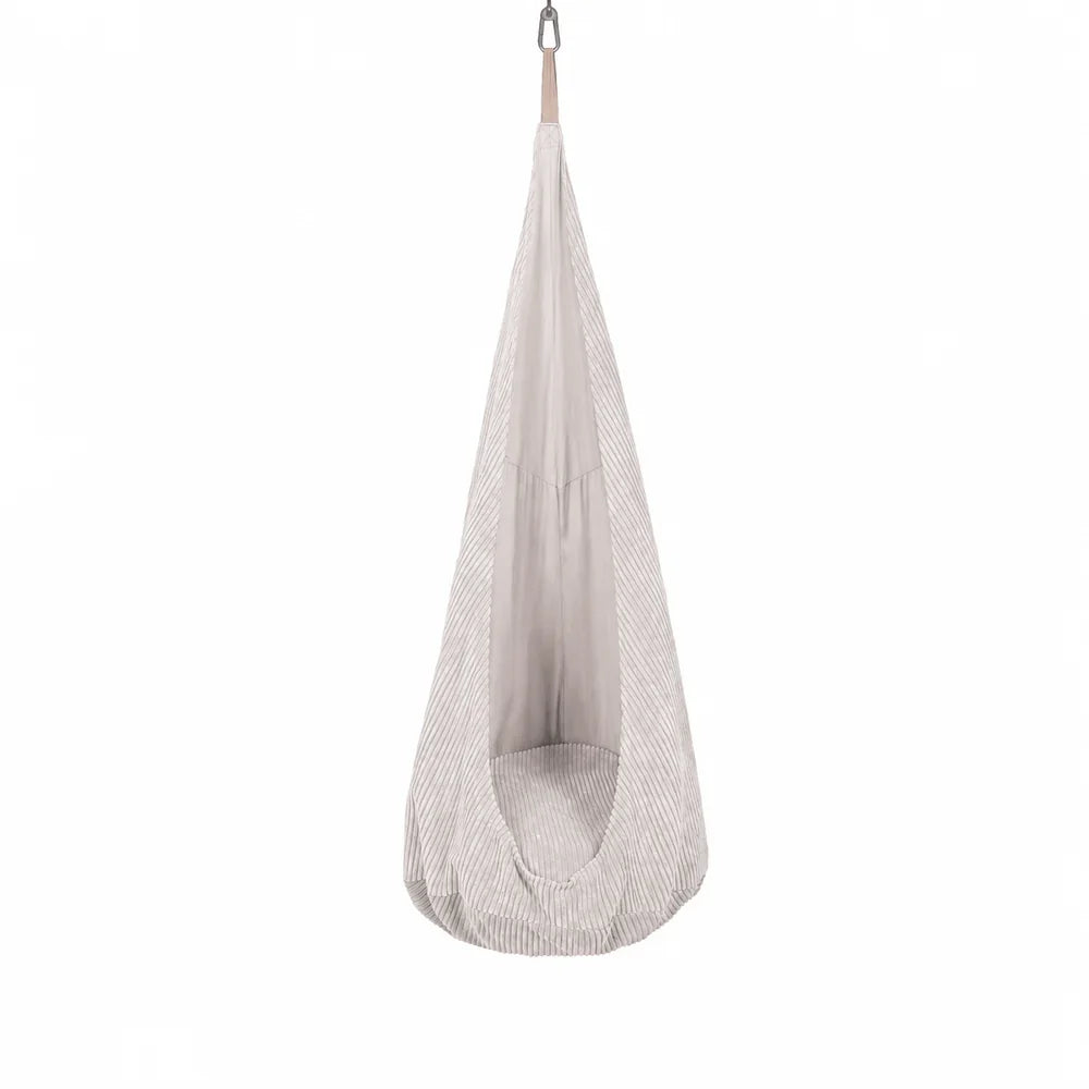 MeowBaby Hängesessel Cocoon Ästhetik Cord - Classic Cord Edition – Ecru/Beige