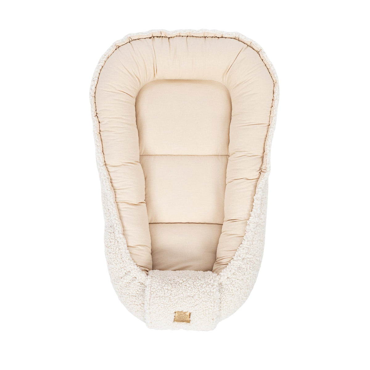 MeowBaby Babynestchen für Neugeborene Bearly – Beige/Creme