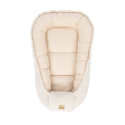MeowBaby Babynestchen für Neugeborene Bearly – Beige/Creme