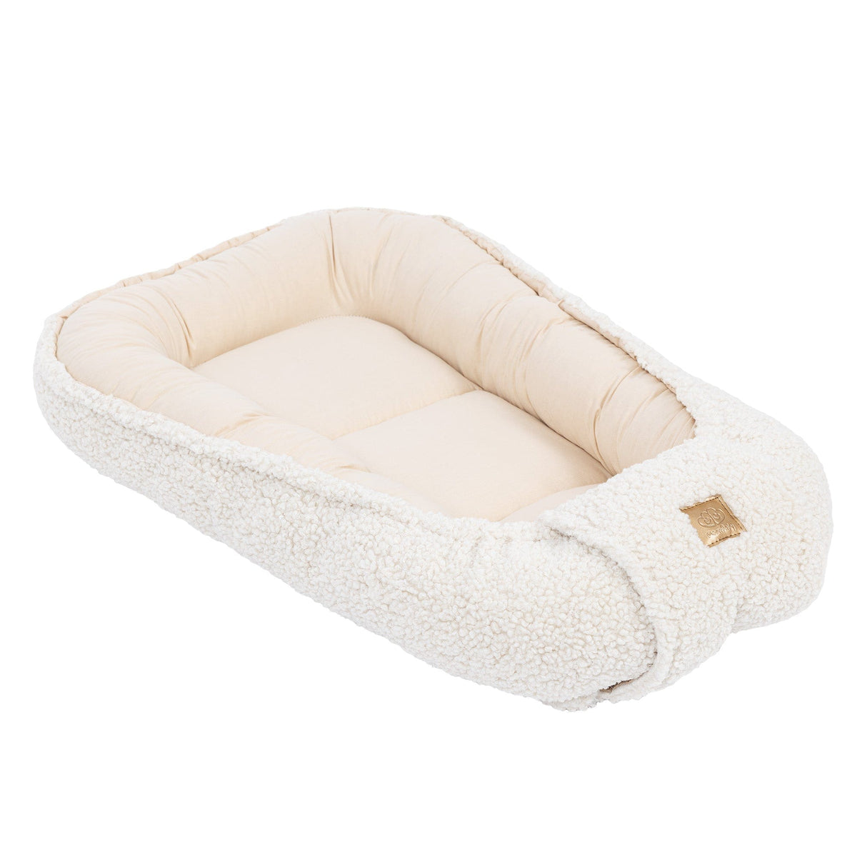 MeowBaby Babynestchen für Neugeborene Bearly – Beige/Creme