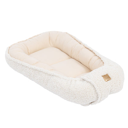 MeowBaby Babynestchen für Neugeborene Bearly – Beige/Creme