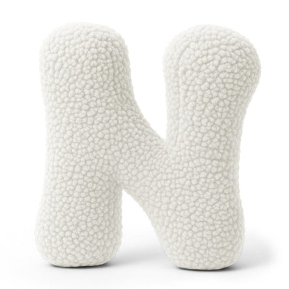 Meowbaby Alphabet Letter Pillow Off White | Bearly
