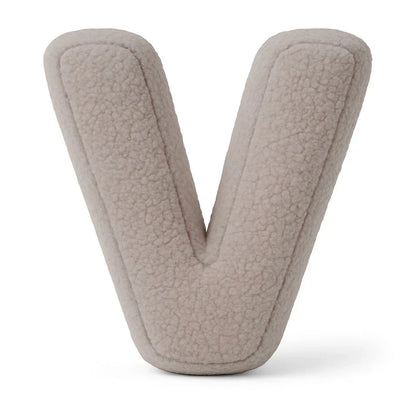 Design4Kids Buchstaben-Kissen Teddy - taupe