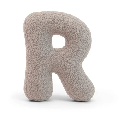 Design4Kids Buchstaben-Kissen Teddy - taupe