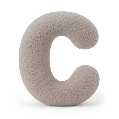 Design4Kids Buchstaben-Kissen Teddy - taupe