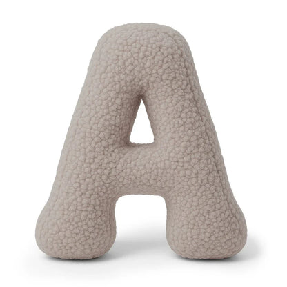Design4Kids Buchstaben-Kissen Teddy - taupe