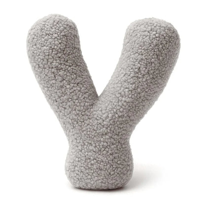 Design4Kids Buchstaben-Kissen Teddy - taupe