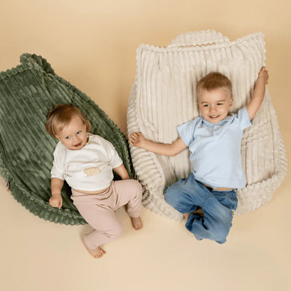 Design4Kids Kindersessel Jewel Plüsch-Cord im Bär-Design