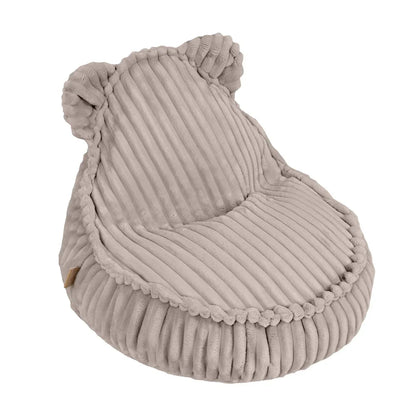 Design4Kids Kindersessel Jewel Plüsch-Cord im Bär-Design