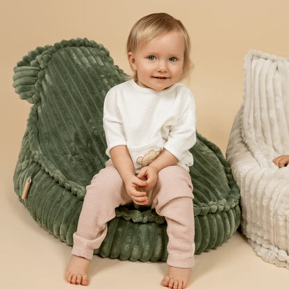 Design4Kids Kindersessel Jewel Plüsch-Cord im Bär-Design
