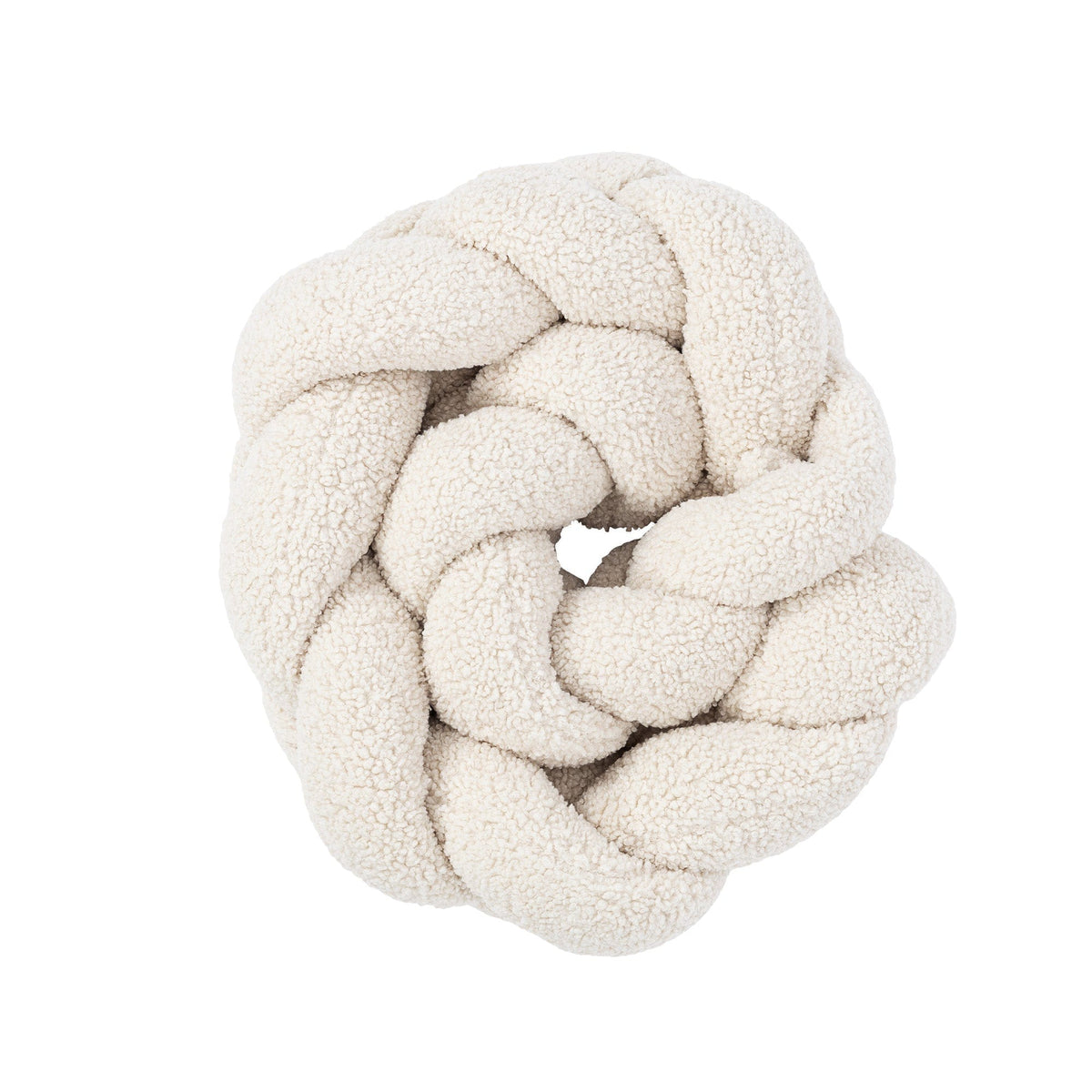 MeowBaby Braided Cot Bumper Bearly, 1.5 m - beige/cream