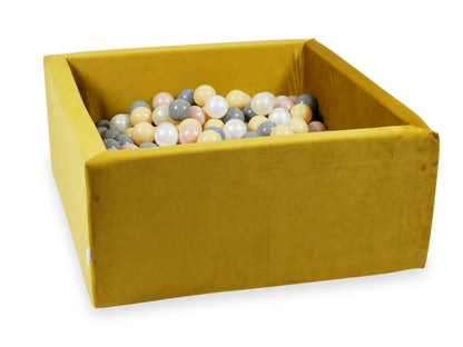 mimii-suchy-basen-90x90-velvet-zloty-400-pilek-bezowe-rozowe-zloto-jasno-zlote-perlowe-szare-ve184