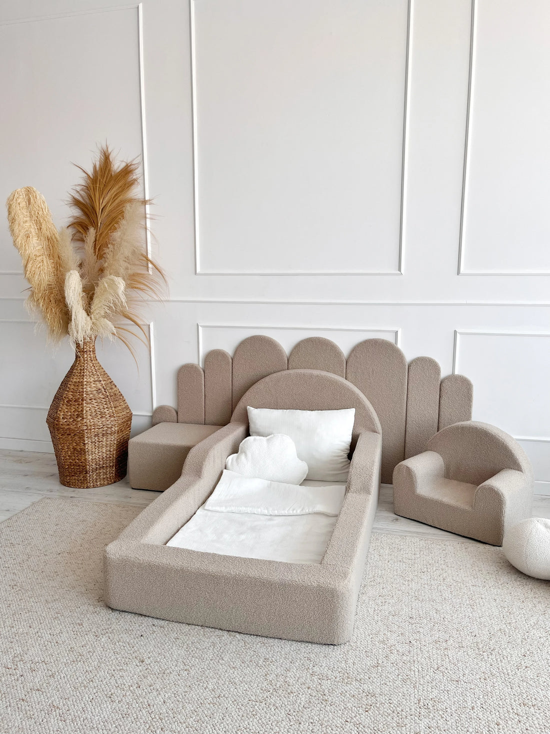 MONIO Schaumstoff Bodenbett - Bouclé