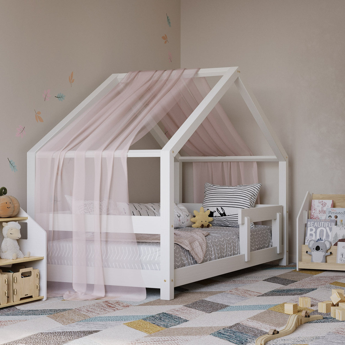 BusyKids Kinderbett-Haus MIMI-HOUSE mit verstärktem Rand 200 x 90 cm