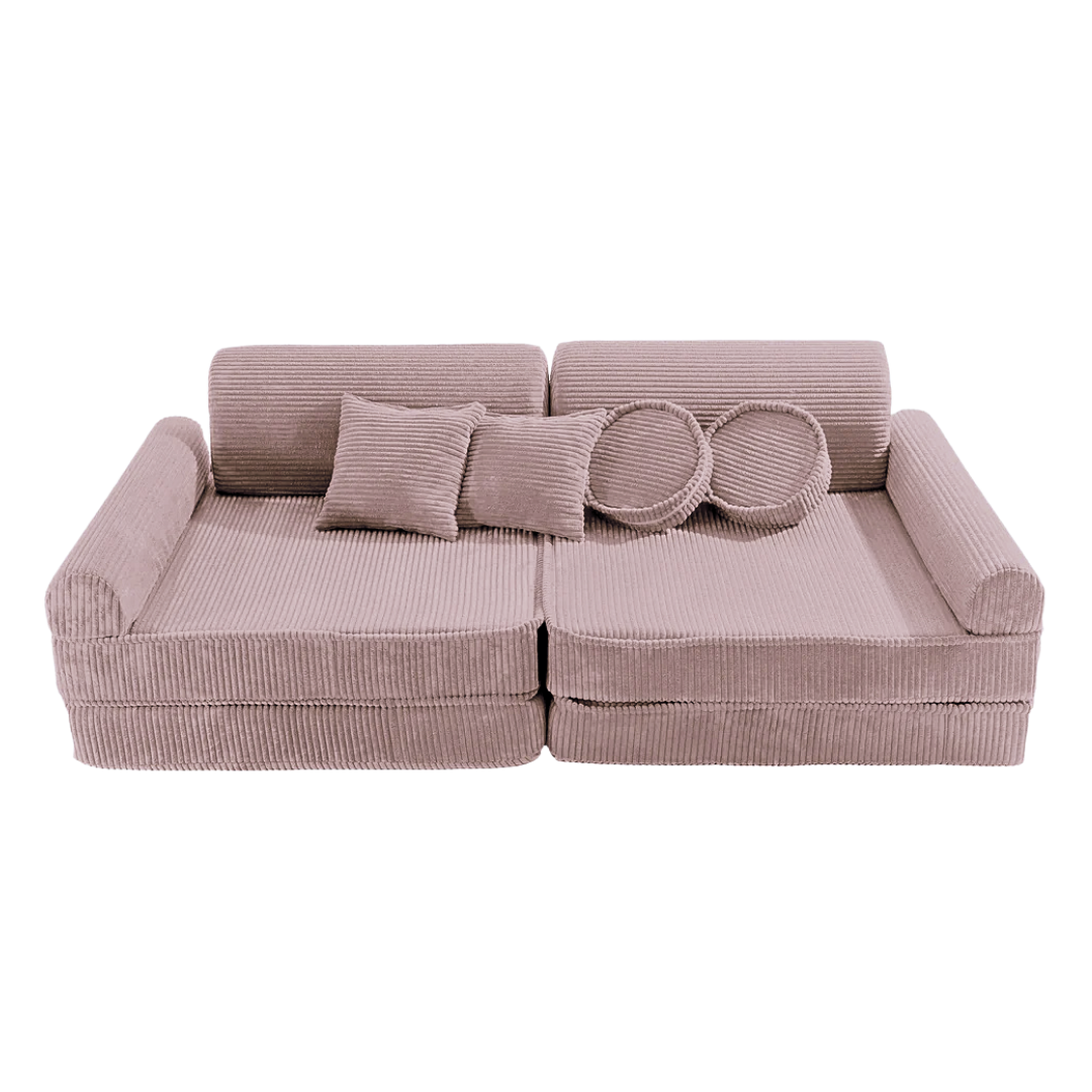 Design4Kids Play Sofa Jewel Cord - hazelnut taupe