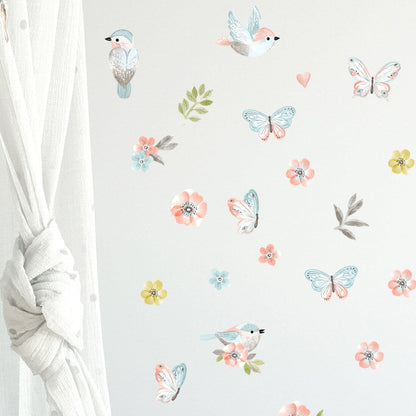 PASTEL LOVE XL Wall Tattoo/Sticker Dinosaur I 8-piece