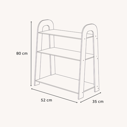BabyWood Toy Shelf SLIM M - natural