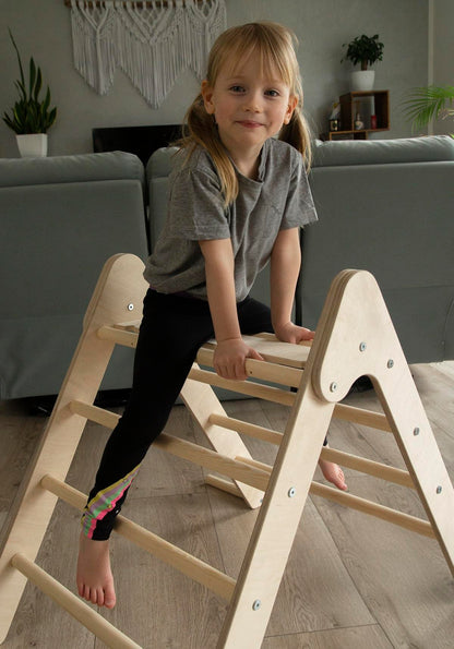 Design4Kids 3-in-1 Montessori Kletterset S - Kletterdreieck, Rutsche &amp; Wippe