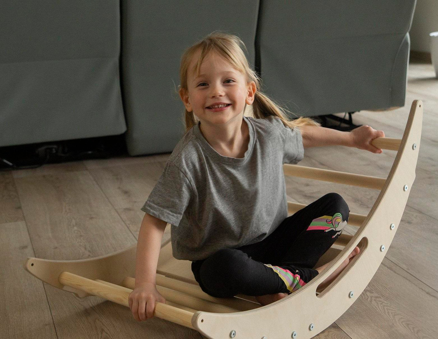Design4Kids 3-in-1 Montessori Kletterset S - Kletterdreieck, Rutsche &amp; Wippe