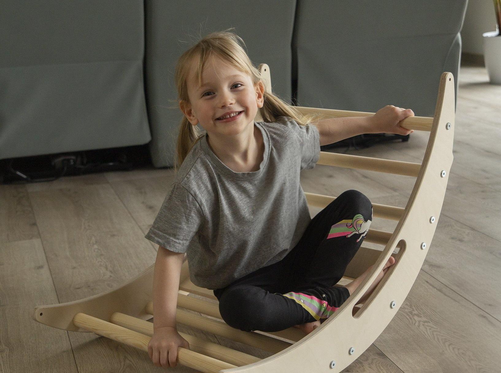 Design4Kids 3-in-1 Montessori Kletterset S - Kletterdreieck, Rutsche &amp; Wippe