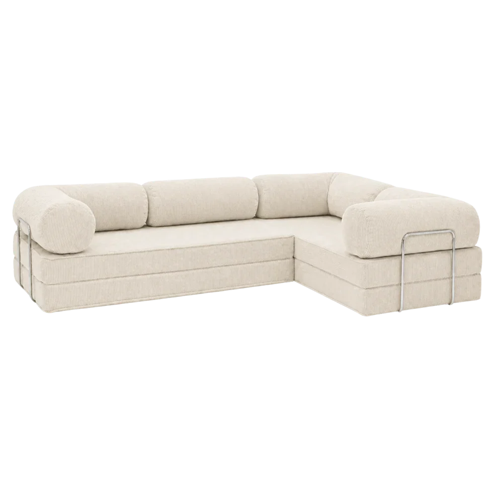 Design4Kids Family Ecksofa 3-Sitzer Jewel Cord Corner 300