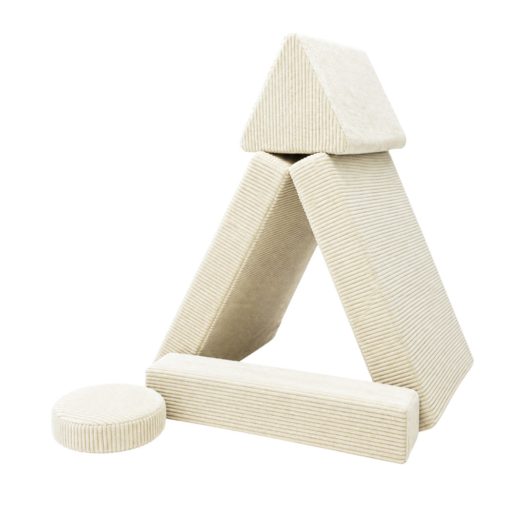 Design4Kids XXL 3-in-1 Kindersessel Cord Grande, 86x86 cm - Faltbare Kindercouch &amp; Spielmatratze