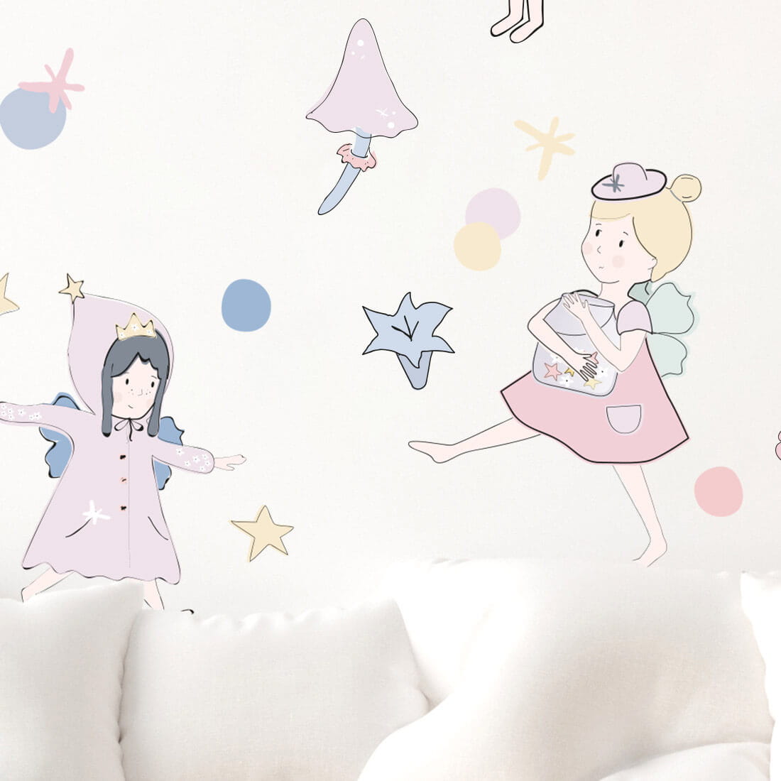 PASTEL LOVE XL Wall Tattoo/Sticker Dinosaur I 8-piece