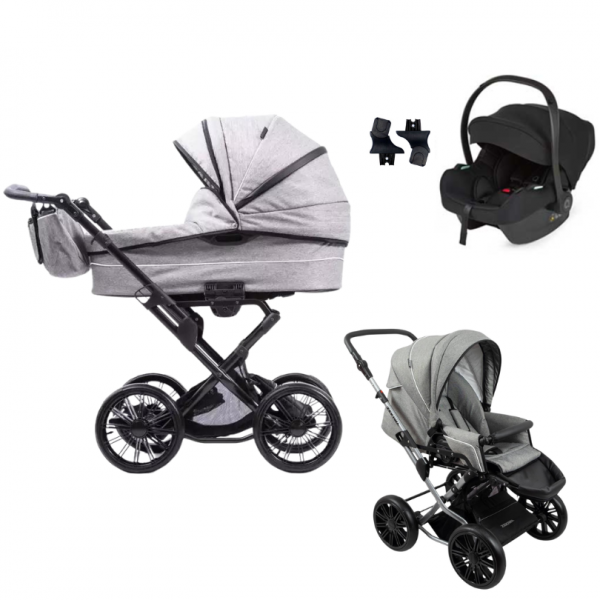 ZEKIWA Kombikinderwagen 3 in 1 Touring MAX Grey