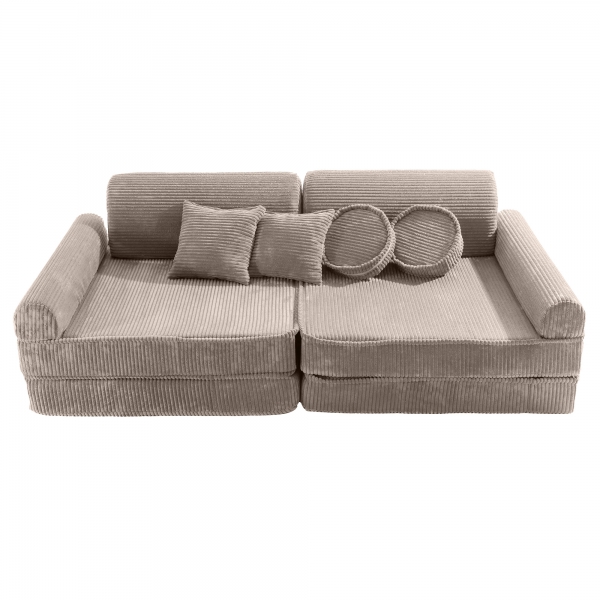 Design4Kids Spielsofa Jewel Cord - hazelnut taupe