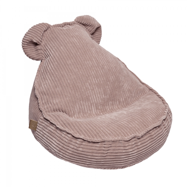 MeowBaby Sitzsack Ästhetik Cord Bär - powder pink