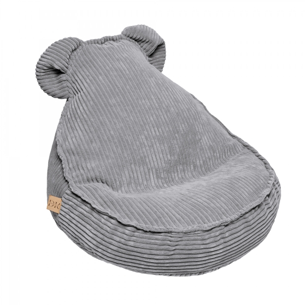 Design4Kids Kinder-Sitzsack Jewel Cord im Bär-Design - marble gray